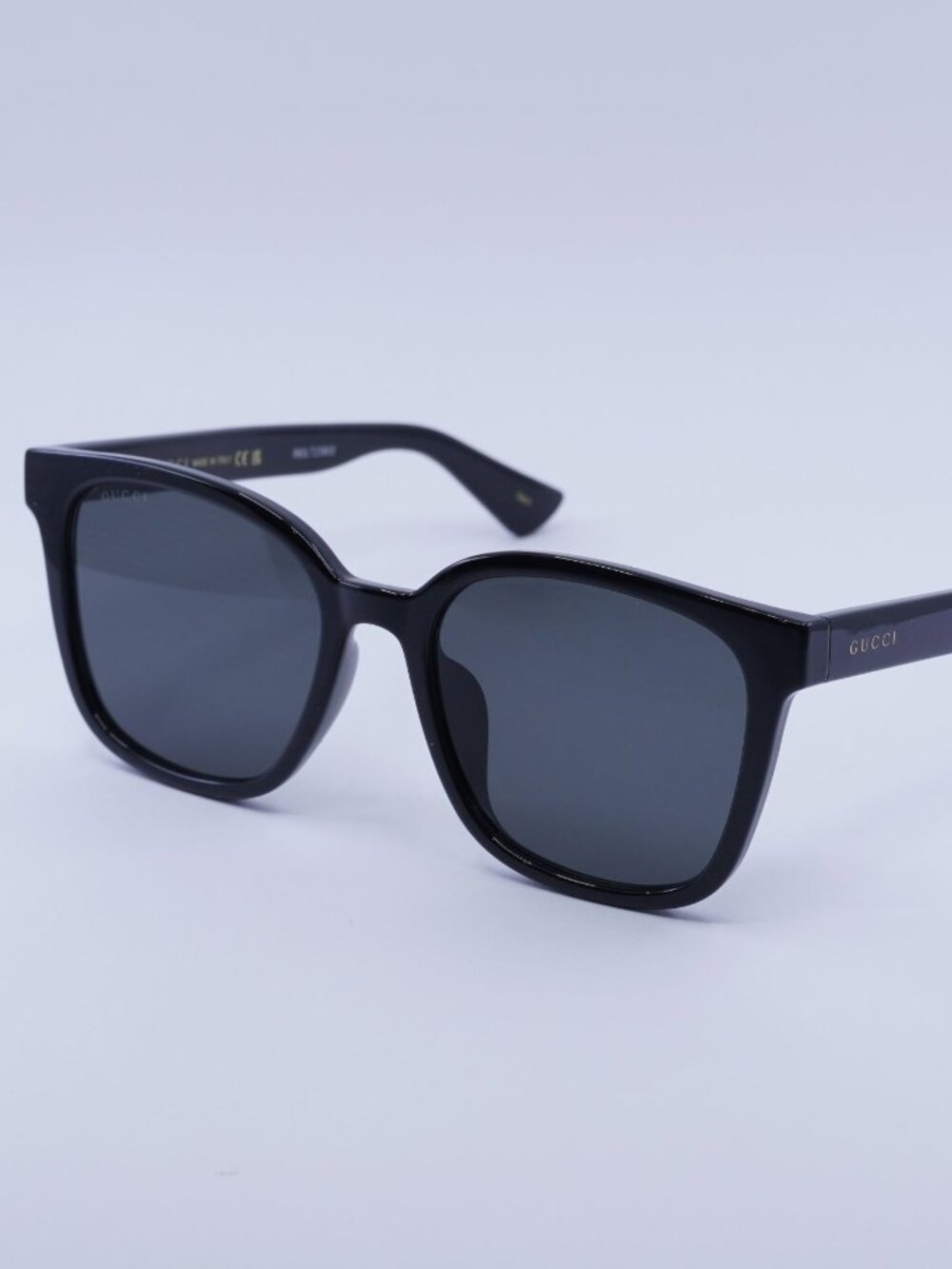 Gucci GG1346SK 001 Sunglasses Black Square Frame, Smoke Lenses